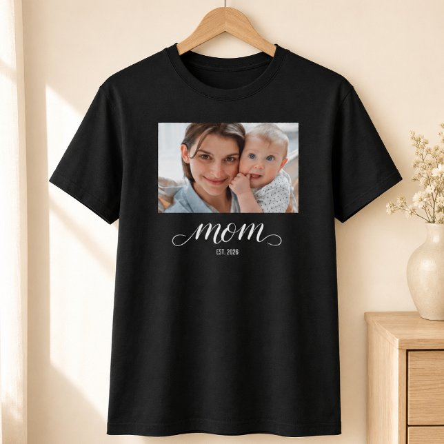 Mum Established Script Photo T-Shirt (Creator Uploaded)