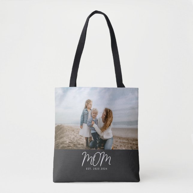 Mum Established Script Photo Tote Bag (Front)