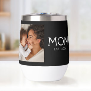 Mum Established Typography Black Photo