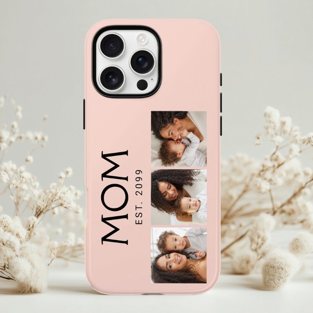 Mum Established Typography Blush Pink 3 Photo Case-Mate iPhone Case (Creator Uploaded)
