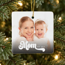 Mum Established Typography Custom Photo