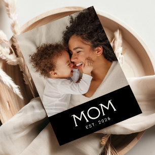 Mum Established Typography Photo Mother's Day Card