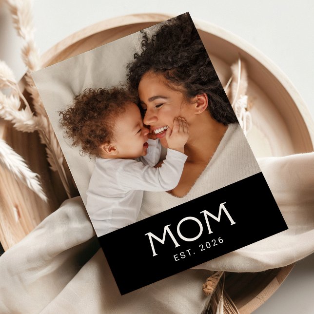 Mum Established Typography Photo Mother's Day Card (Creator Uploaded)