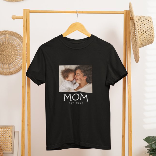 Mum Established Typography Photo T-Shirt (Creator Uploaded)