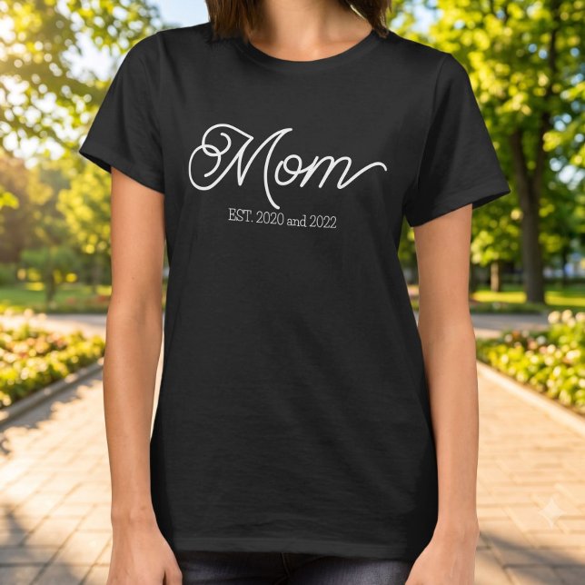 Mum Established White Script T-Shirt (Creator Uploaded)