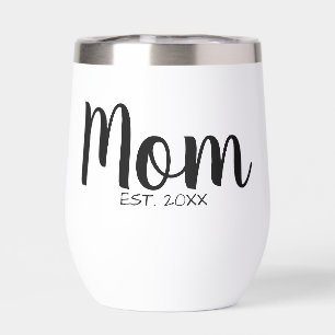 Mum Established Year Modern Script Keepsake