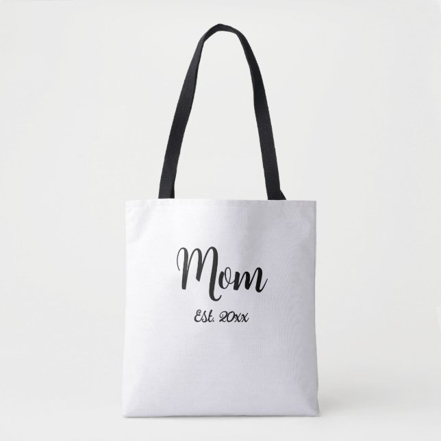 Mum Established Year New Mum Gift Tote Bag (Front)