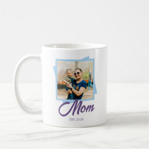 Mum Established Year with Custom Photo Coffee Mug