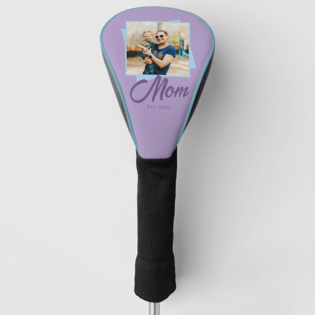 Mum Established Year with Photo Golf Head Cover (Front)