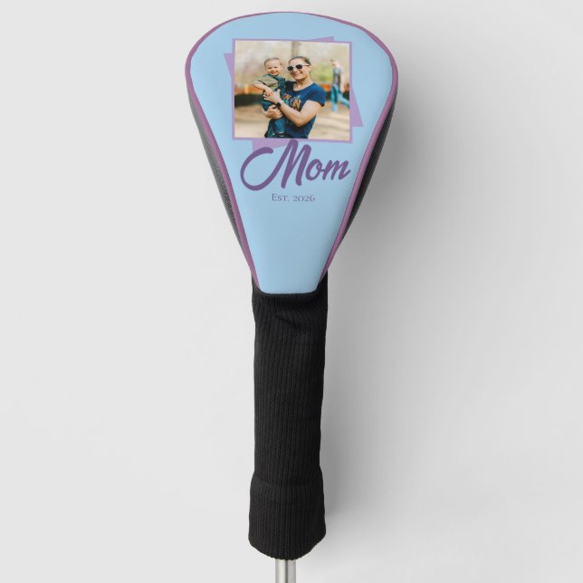Mum Established Year with Photo Golf Head Cover (Front)