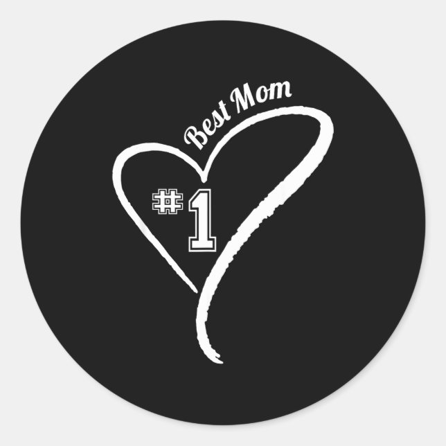 Mum ever  classic round sticker (Front)