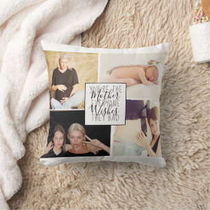 Mum Everyone Wants   Chic White Quote Family Photo Cushion