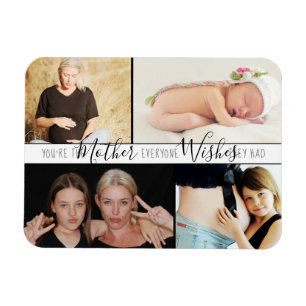Mum Everyone Wants Chic White Quote Family Photo Magnet
