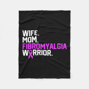 Mum Fibromyalgia Warrior Awareness Get Well Recove Fleece Blanket