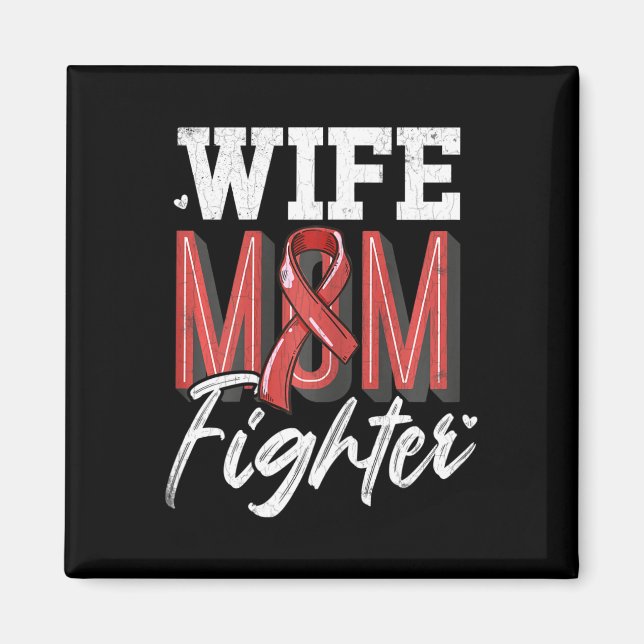 Mum Fighter Brain Aneurysm Awareness Support Graph Magnet (Front)