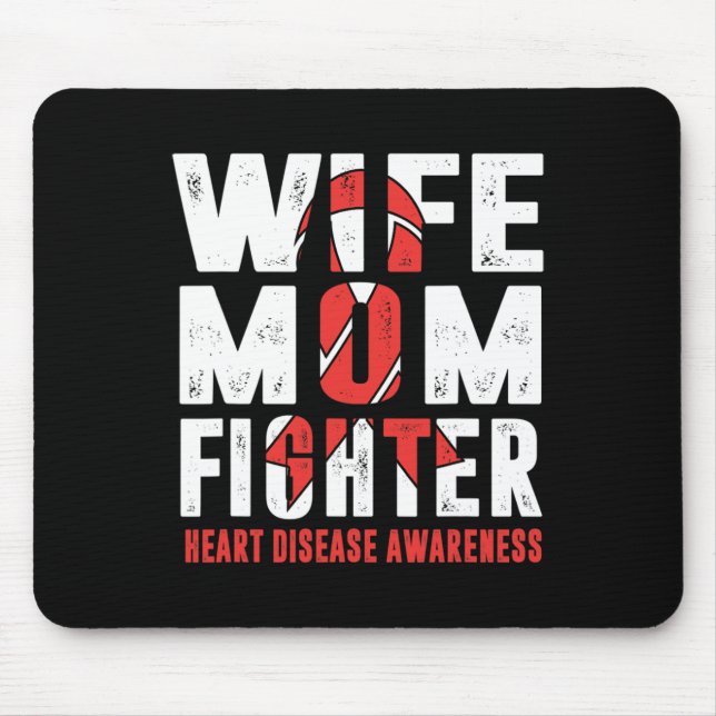 Mum Fighter Heart Disease Awareness  Mouse Pad (Front)