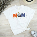 Mum First Trip Around the Sun Space 1st Birthday T-Shirt<br><div class="desc">Modern 1st birthday space party shirt for a mum to wear. Space inspired first trip around the sun with a watercolor moon and a rocket.</div>