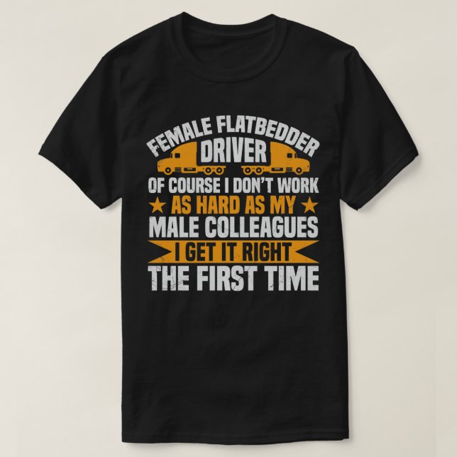 Mum Flatbed Truck Driver Funny Women Flatbedder Ac T-Shirt (Design Front)