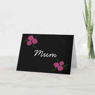 Mum floral chalkboard card