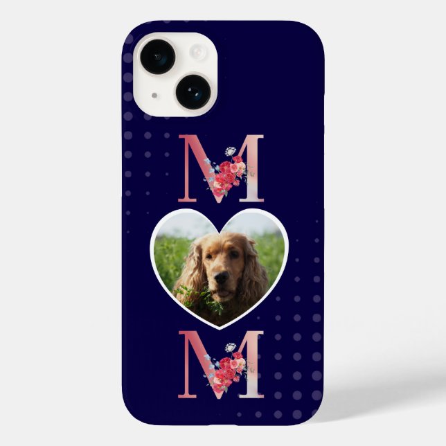 Mum Floral heart photo from the dog purple Case-Mate iPhone Case (Back)