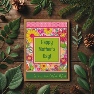 Mum Floral Hearts Pretty Unique Mother’s Day Card
