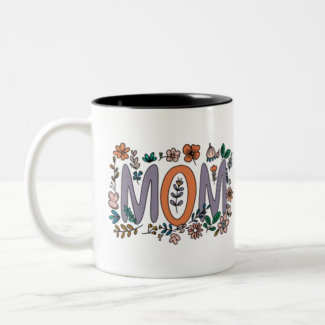 Mum Floral Mug (Left)