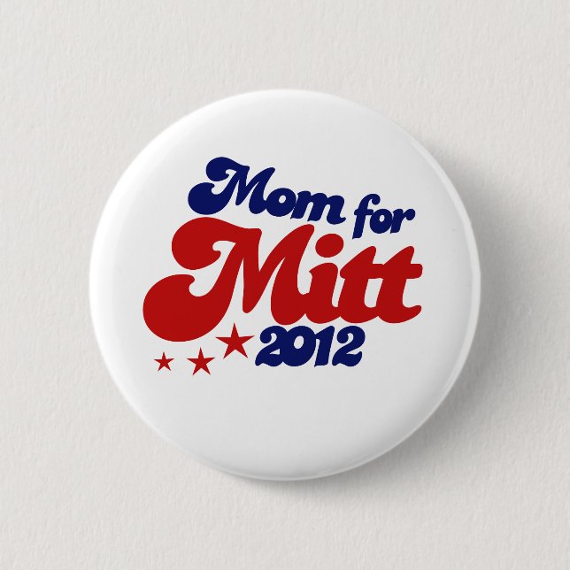 Mum for Mitt Romney 6 Cm Round Badge (Front)
