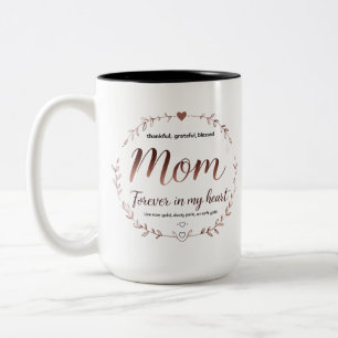 Mum – Forever in My Heart Memorial Gift Two-Tone Coffee Mug