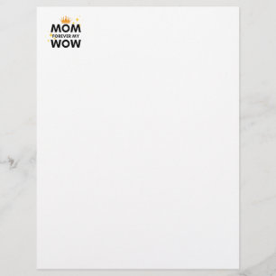 Mum forever my mum, Greeting Cards Custom Letterhead