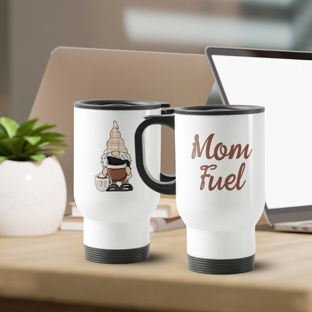 Mum Fuel Cute Gnome Coffee Travel Mug (Creator Uploaded)
