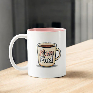 Mum Fuel Funny Coffee Lover Mum Two-Tone Coffee Mug