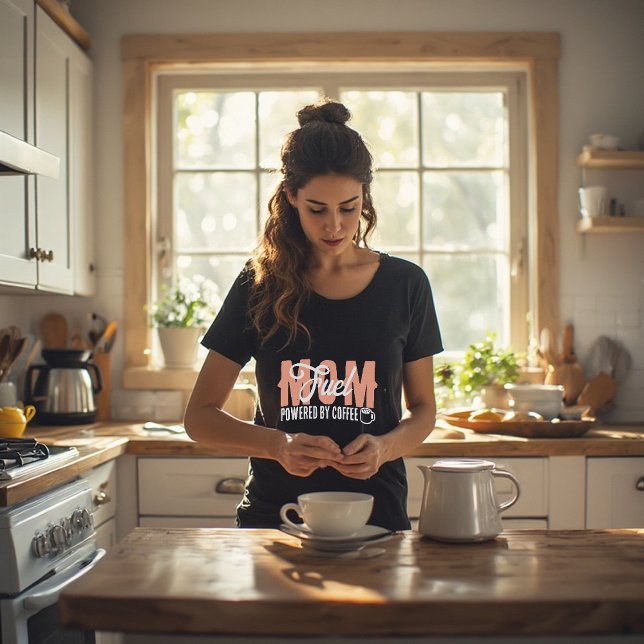 Mum Fuel – Powered by Coffee Funny Mum Mug Tri-Blend Shirt (Creator Uploaded)