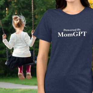 Mum Funny Birthday - Powered By MomGPT - Ai Joke Tri-Blend Shirt