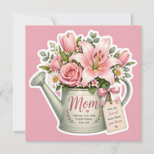 Mum Garden Flowers Invitation