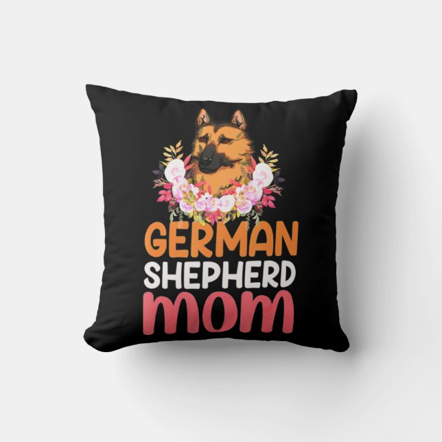 Mum German Shepard Shepherd Dog Cushion (Front)