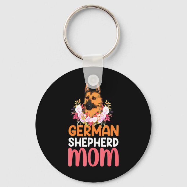 Mum German Shepard Shepherd Dog Key Ring (Front)
