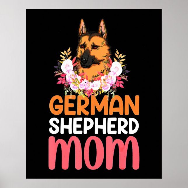 Mum German Shepard Shepherd Dog Poster (Front)