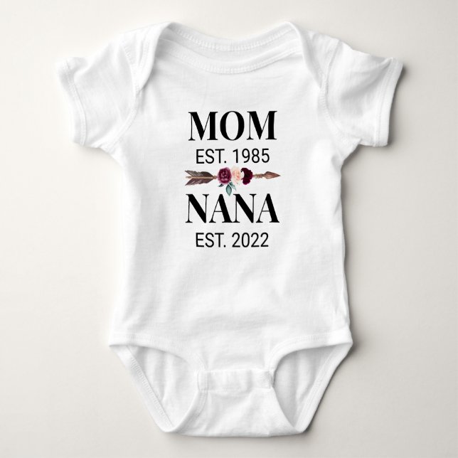 Mum Get Promoted to Nana Baby Bodysuit (Front)