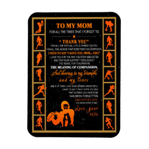Mum Gift   Letter To My Mum Love From Your Son Magnet