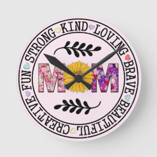 Mum Gift Round Clock
