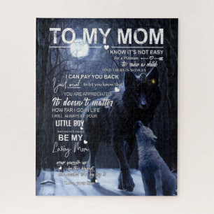 Mum Gifts Letter To My Mum Love From Son Jigsaw Puzzle