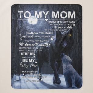 Mum Gifts   Letter To My Mum Love From Son Sherpa Blanket