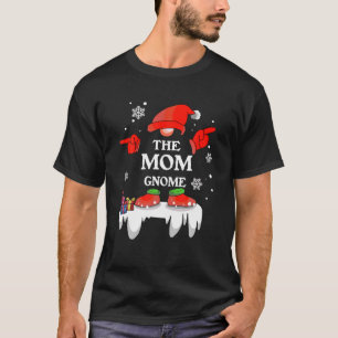 Mum Gnome Buffalo Plaid Matching Family Christmas T-Shirt