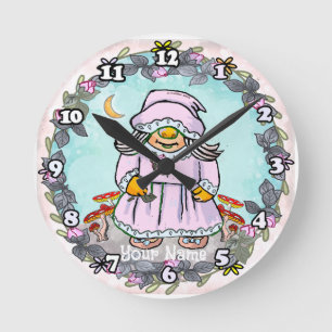 Mum Gnome  Round Clock