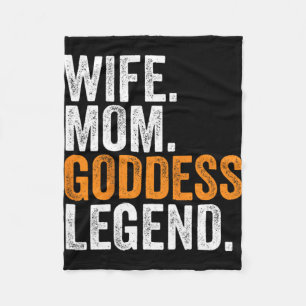 Mum Goddess Legend Funny Occupation Office  Fleece Blanket