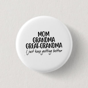 Mum Grandma Great-Grandma Mothers Day 3 Cm Round Badge