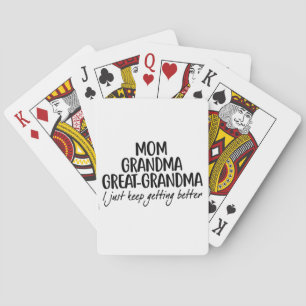 Mum Grandma Great-Grandma Mothers Day Playing Cards