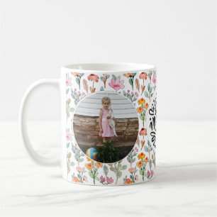 Mum & Grandma Memories: Floral Photo Collage Coffee Mug