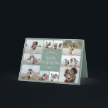 Mum green elegant modern minimal photo collage thank you card<br><div class="desc">Worlds greatest Mum script elegant modern minimal black personalised photo collage simple clean lines mothers day card.</div>