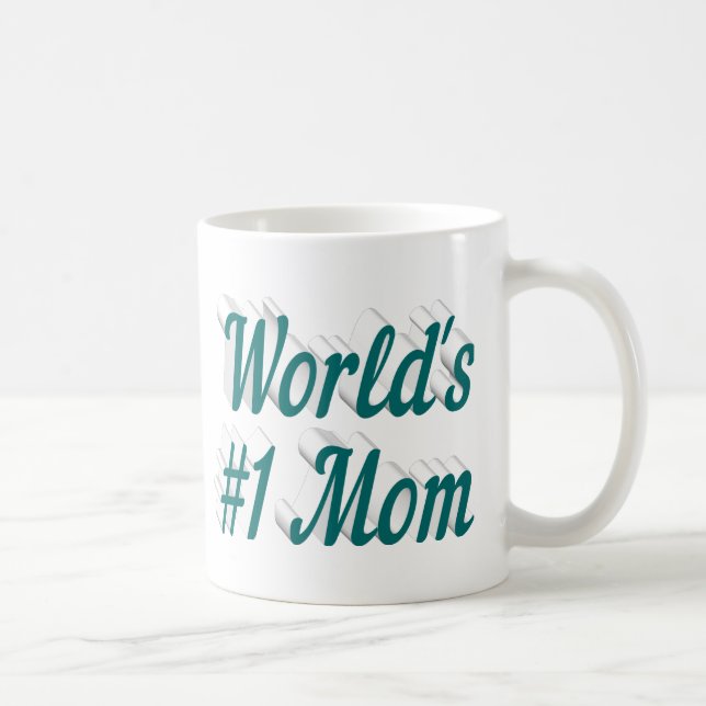 Mum Green half text Mothers Day Coffee Mug (Right)